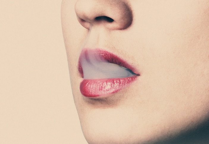 a women smoking a joint